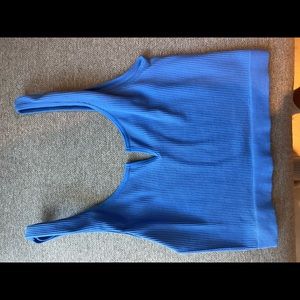 Blue crop tank